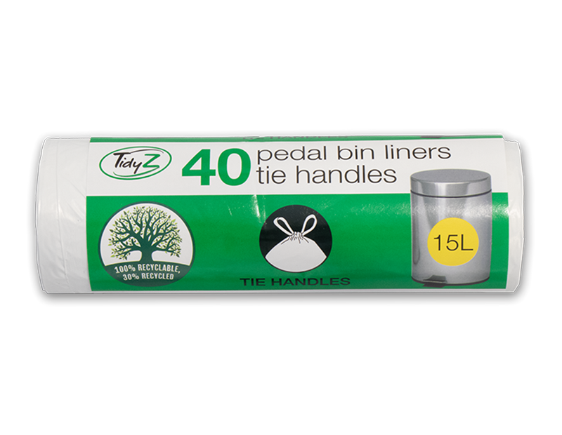 Pedal Bin Liners White 40pk
