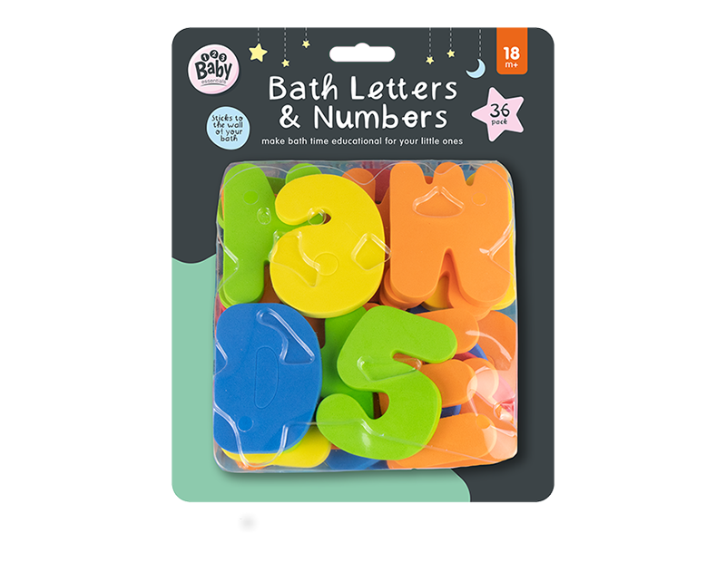 Wholesale Bath Letters and Numbers 36pk