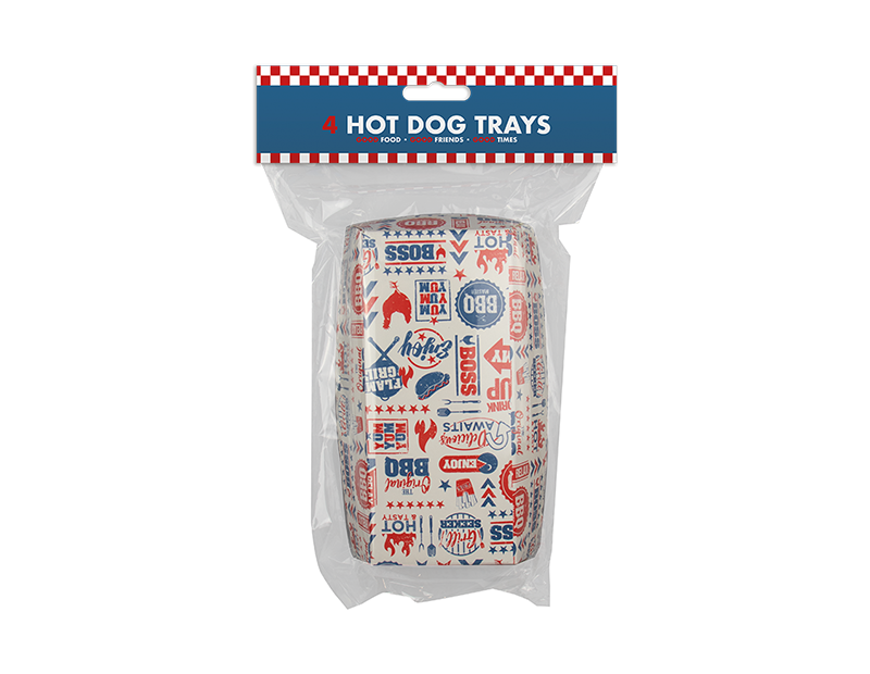 BBQ Hot Dog Trays 4pk