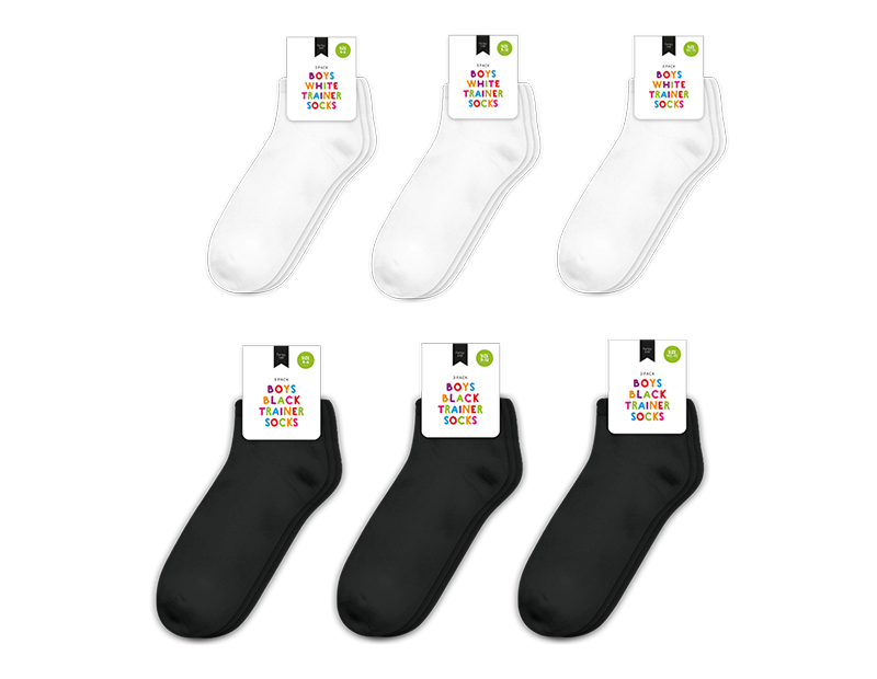Wholesale Boys Plain Trainer Socks