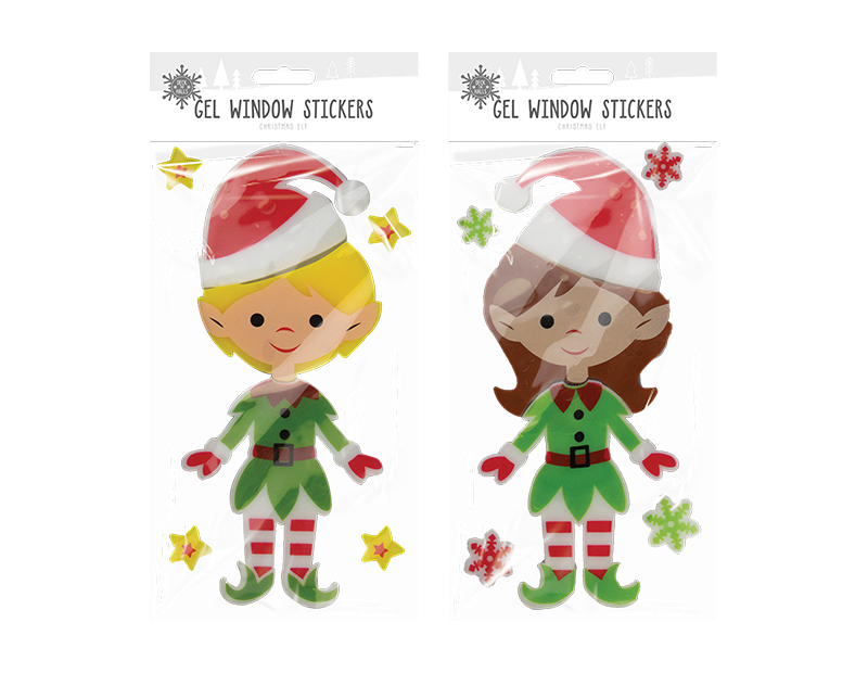 Wholesale Christmas Elf Gel Window Sticker
