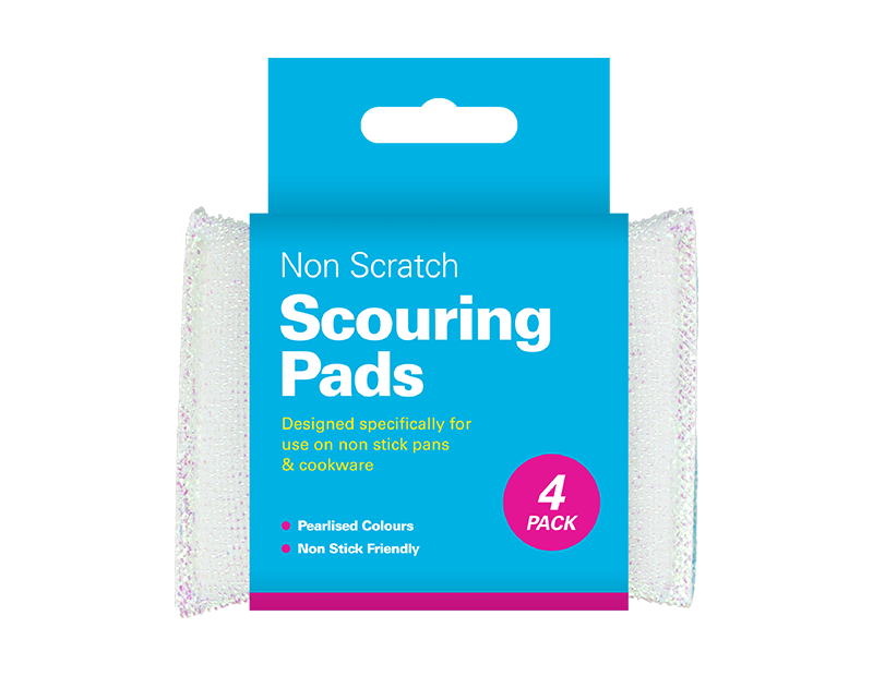 Pearl Non-scratch Scouring Pads - 4 Pack