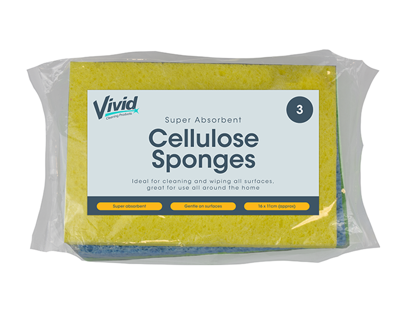Wholesale Cellulose Sponges 3pk
