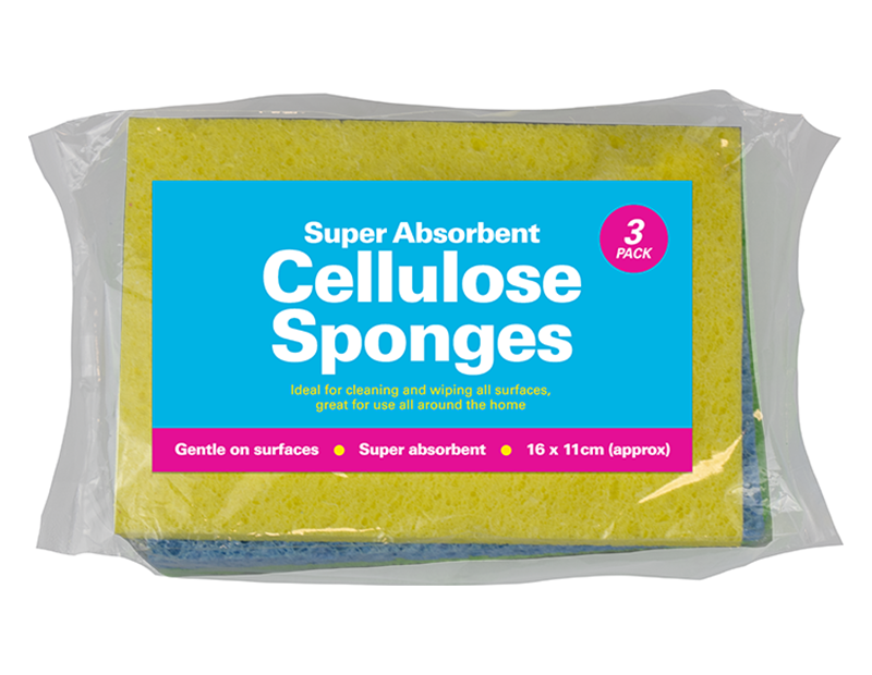 Cellulose Sponges 3pk