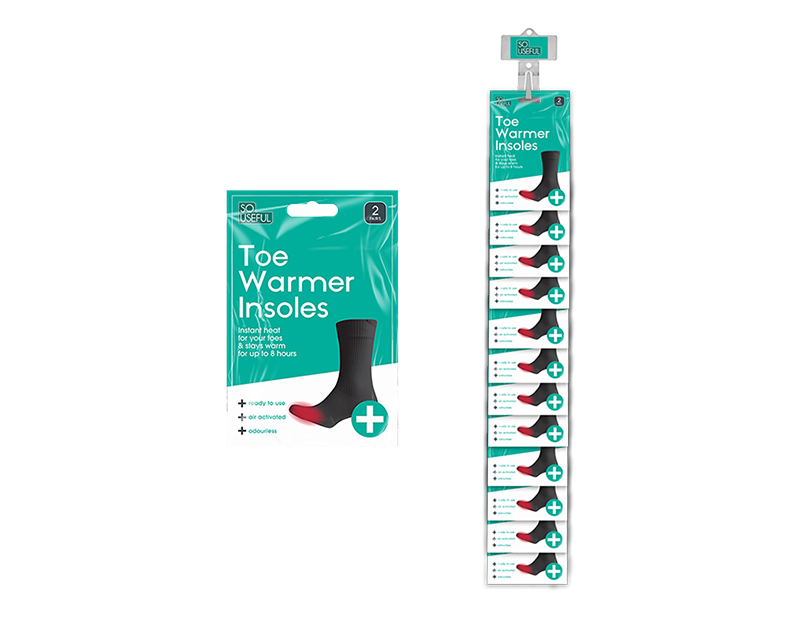 Wholesale Toe Warmer Insoles 2pk With Clip Strip