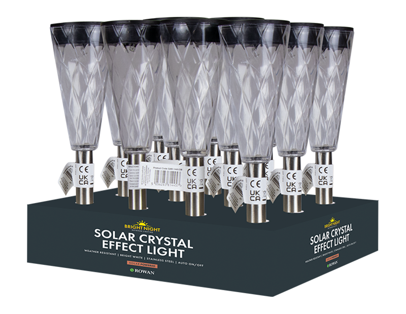 Crystal Effect Solar Post Light With PDQ