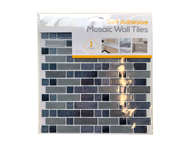 Grey Self Adhesive Mosaic Wall Tile