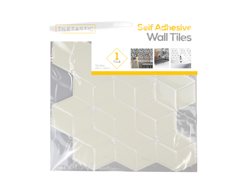 White Hexagon Wall Tile Sticker