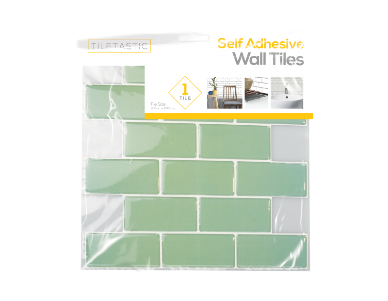 Teal Brick Wall Tile Sticker