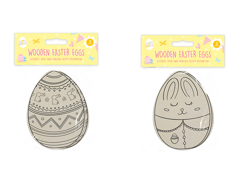 Wholesale Wooden Hanging Easter Eggs | Gem imports Ltd.
