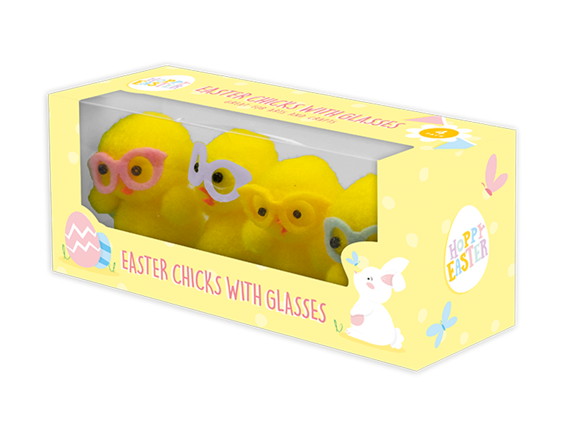 Easter Chicks With Glasses 4pk