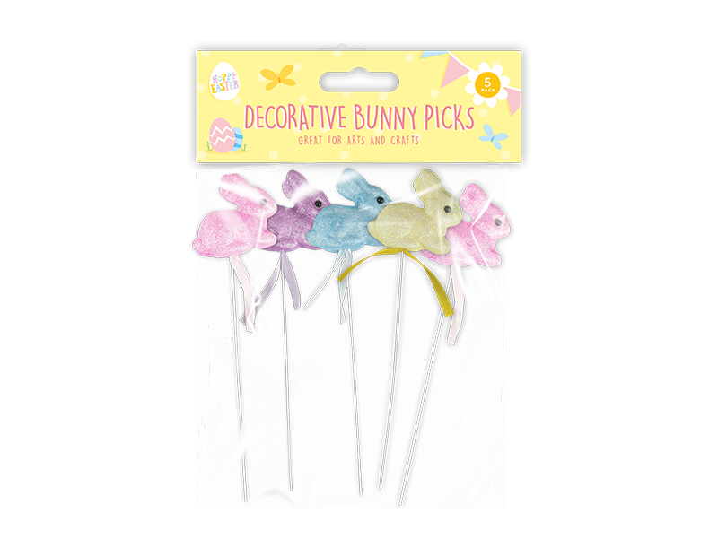 Mini Bunny Decorative Picks 5pk