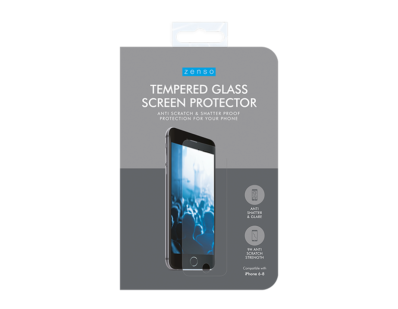 iPhone 6 -8 Tempered Glass Screen Protector Kit - 4 Piece