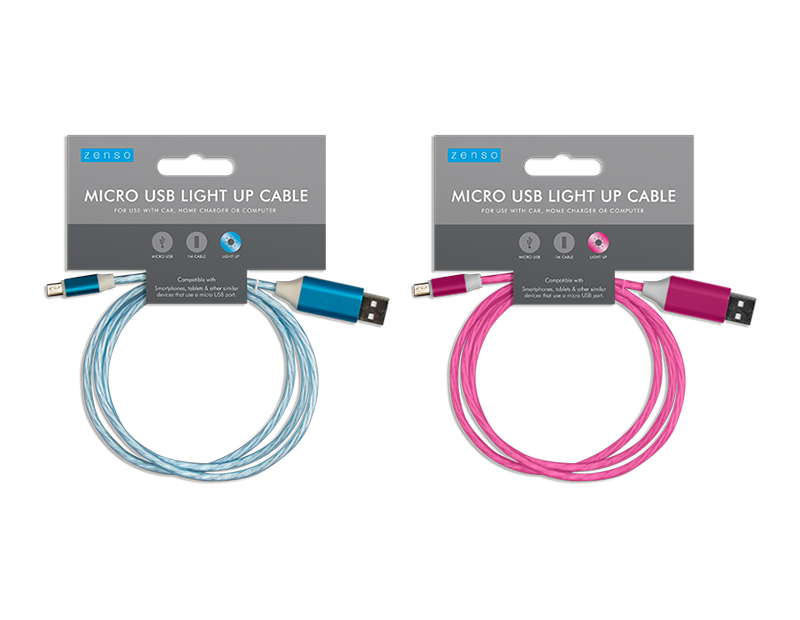 Wholesale Micro Light up charging cable | Gem imports