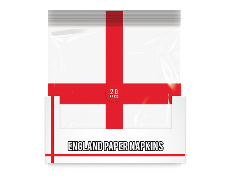 England Printed Paper Napkins 20pk PDQ