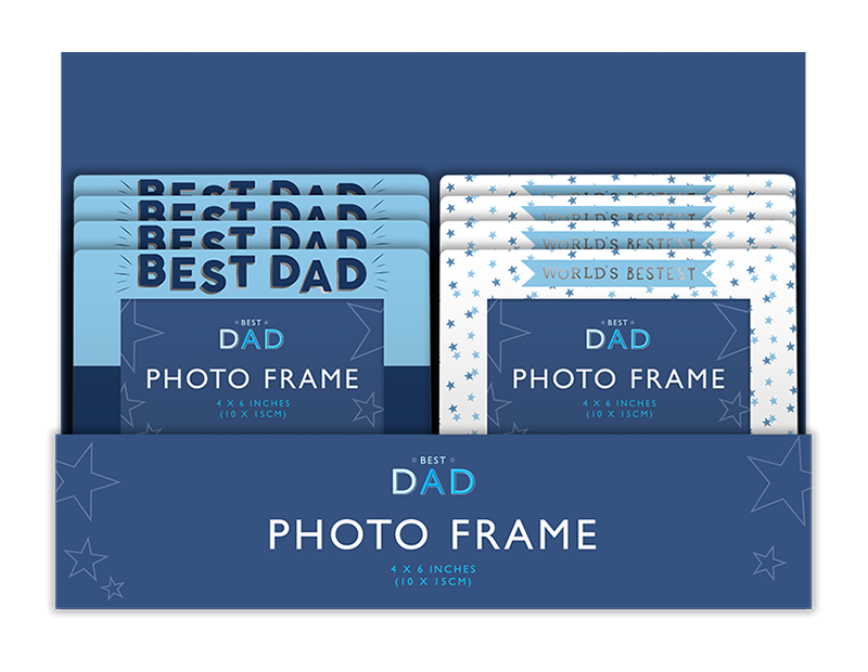 Father's Day Foiled Photo Frame PDQ