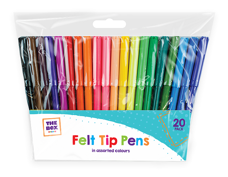 Felt Tip Pens - 20 Pack