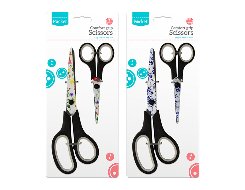 Floral Pattern Scissors - 2 Pack