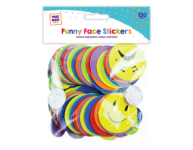 Funny Expressions Foam Stickers 120pk