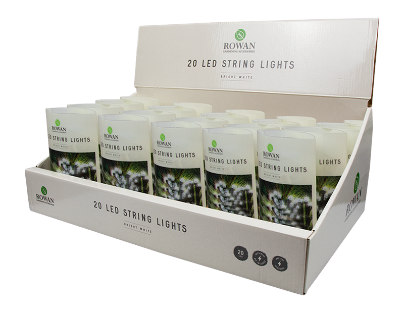 White LED String Lights - 20 Pack (With PDQ)