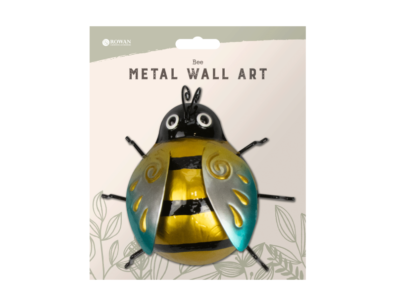 Metallic Bee Metal Wall Decoration