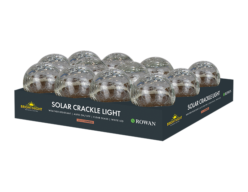 Wholesale Solar Clear Glass Crackle Ball Light