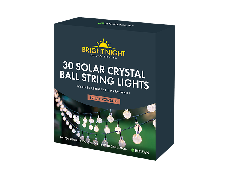 Crystal Ball Solar String Lights Warm White