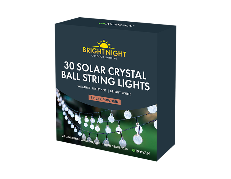Wholesale Crystal Ball solar String lights Bright White Gem