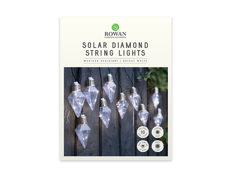 10 Solar Diamond String Lights