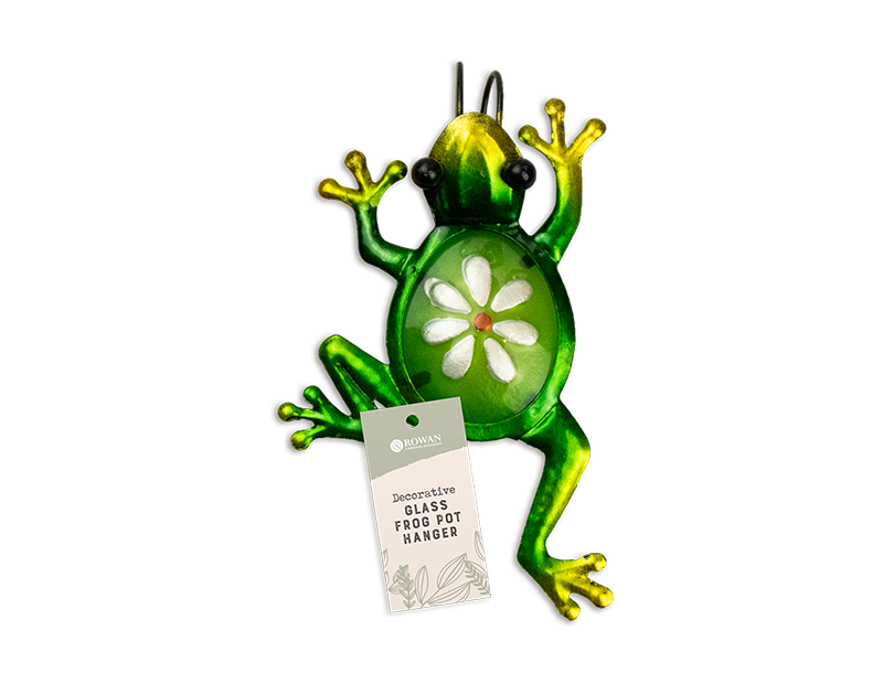 Decorative Glass Frog Pot Hanger