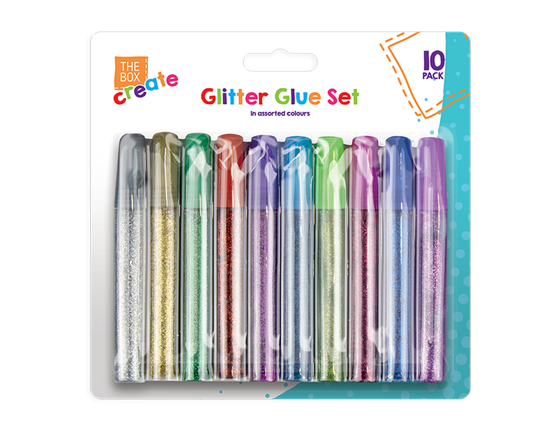 Glitter Glue Pens - 10 Pack