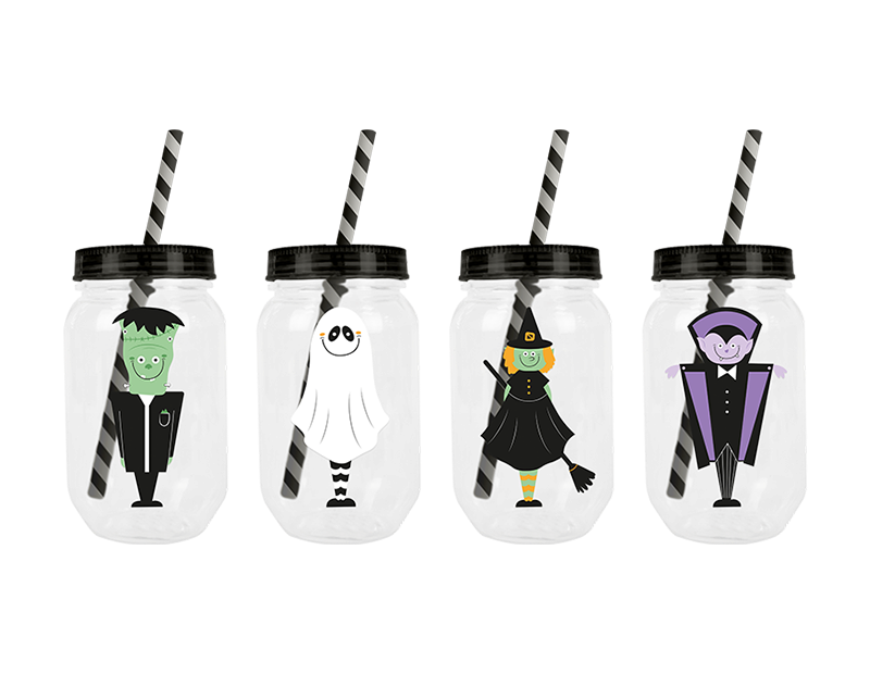 Wholesale Halloween cup and straw 500ml Gem imports.