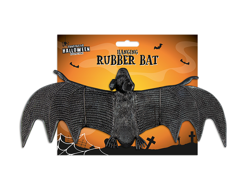Hanging Rubber Bat 30cm