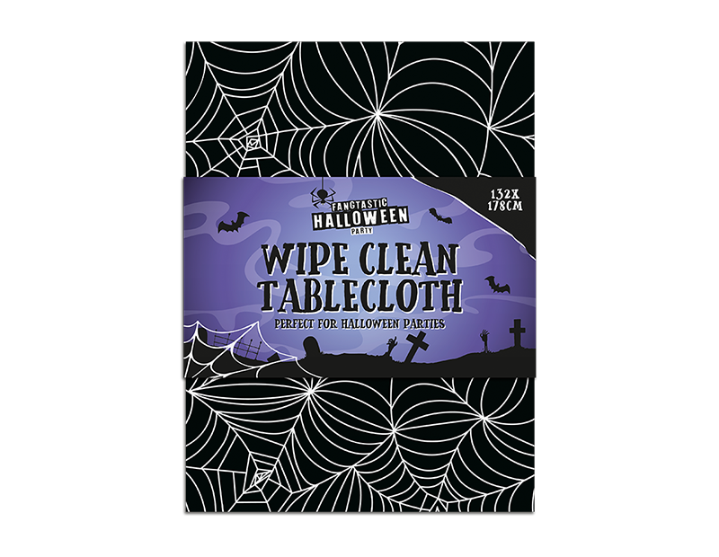 Halloween Wipe Clean Tablecloth 132x178cm - Adults