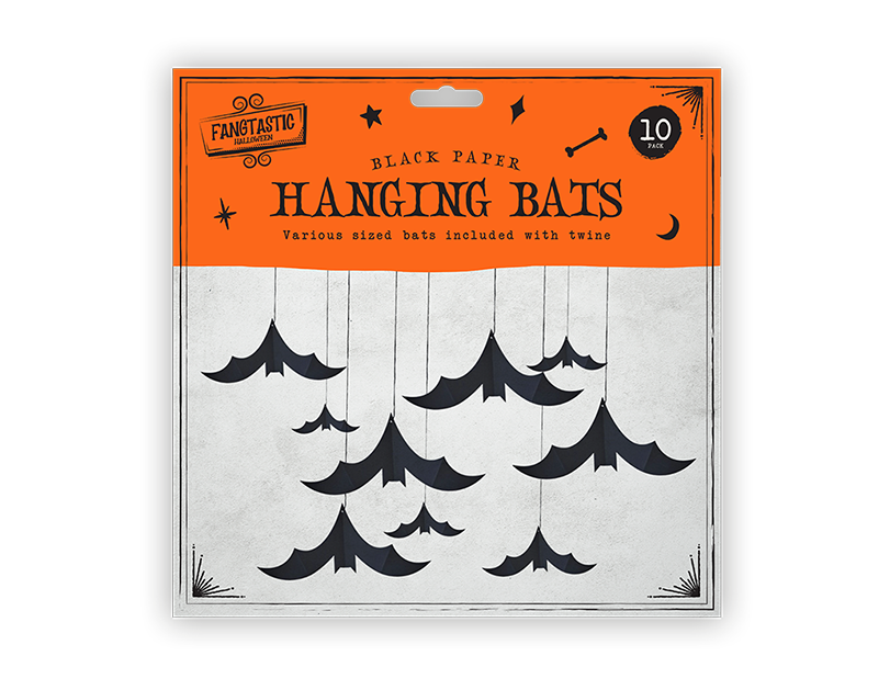 15 Pcs Hanging Bats Halloween Decoration Outdoor, Large Scary Fake Black Hanging Flying Bat Spooky Decor For Halloween Yard Sign Outside Indoor Party Supplies Wall Decals (3 Sizes - View #6