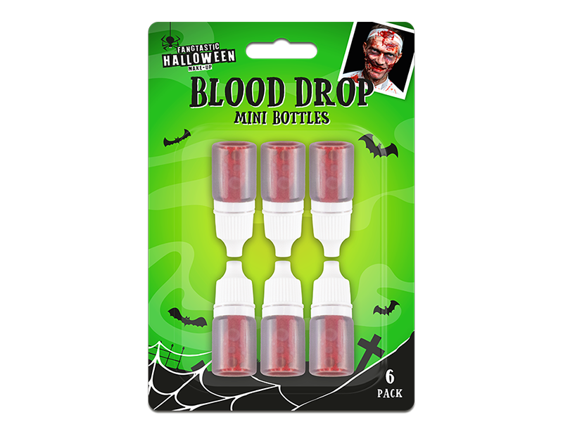 Halloween Blood Drop Mini Bottles 6pk