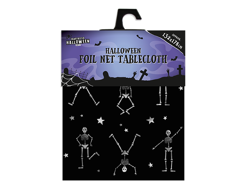 Halloween Foil Net Tablecloth 132x178cm