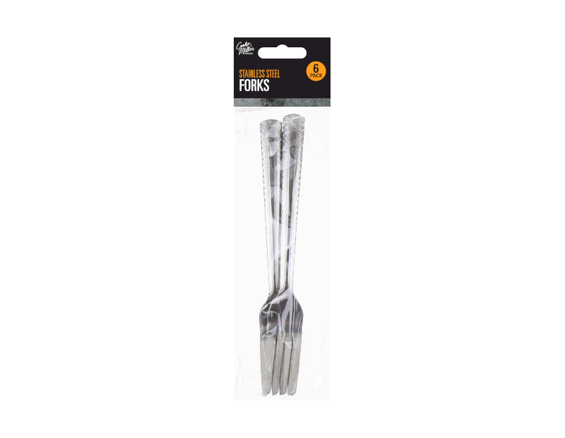 Stainless Steel Forks - 6 Pack