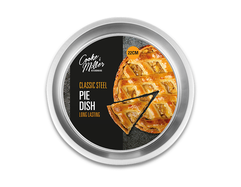 thumbnail image 2 of Cooke & Miller Classic Steel Pie Dish – 22cm Non-Stick – For Quiche, Tart & Cake Baking 2 of 6