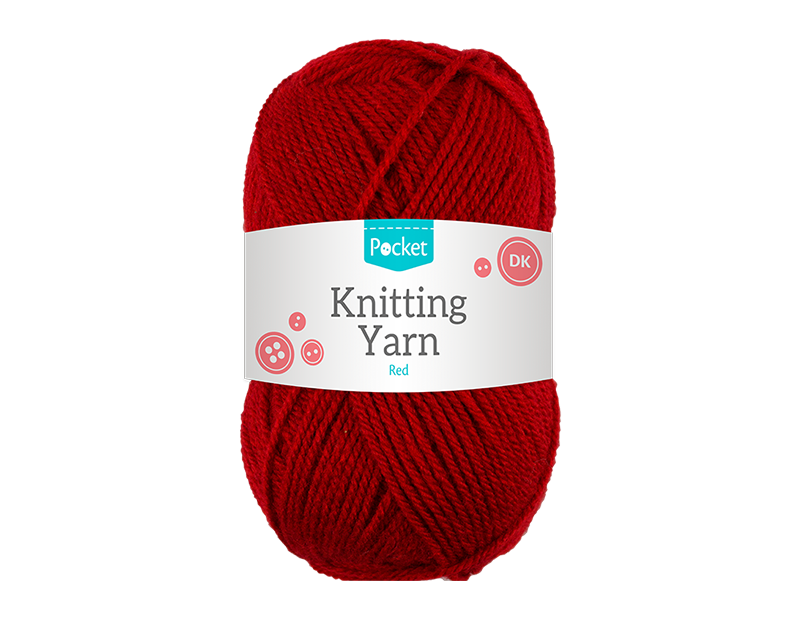 Red knitting outlet wool