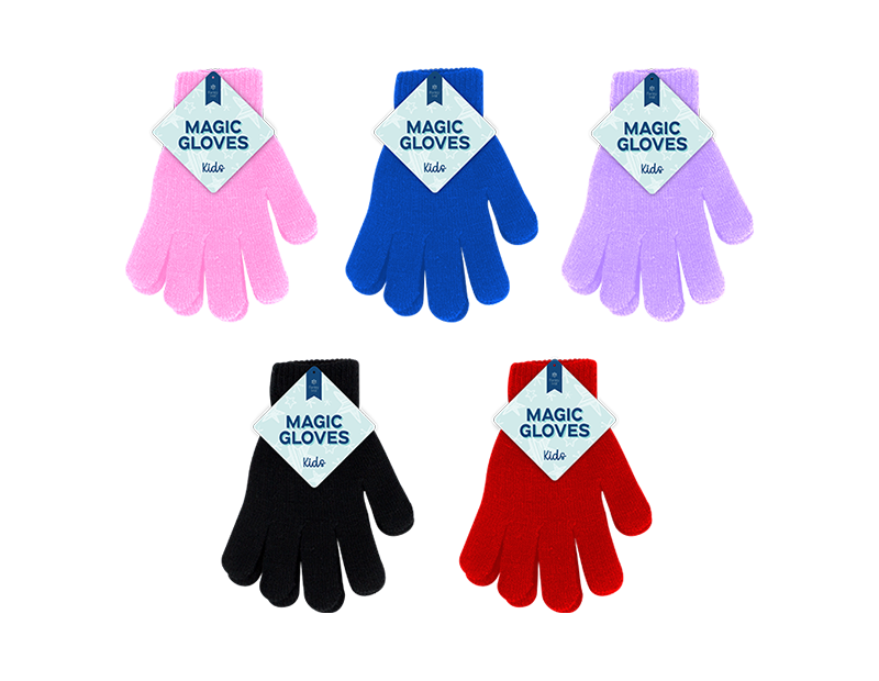 Wholesale Kids Plain Magic Gloves