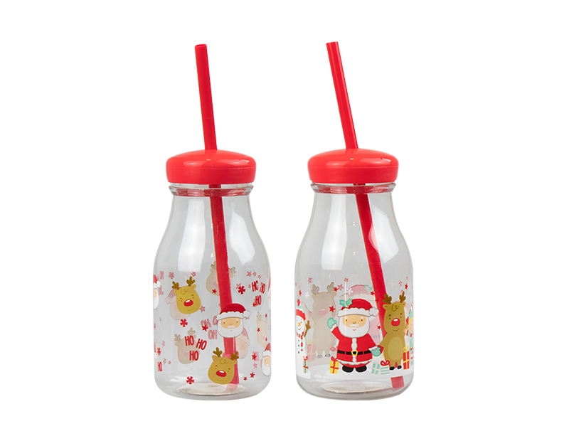 Wholesale Kids Plastic Milk Jar & Straw