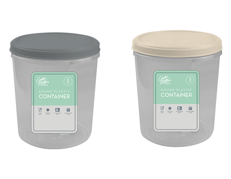 Round Plastic Container 3L