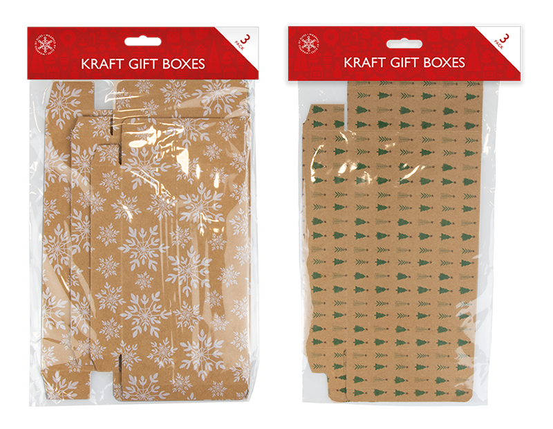 Wholesale Kraft Printed Flat Pack Gift Boxes