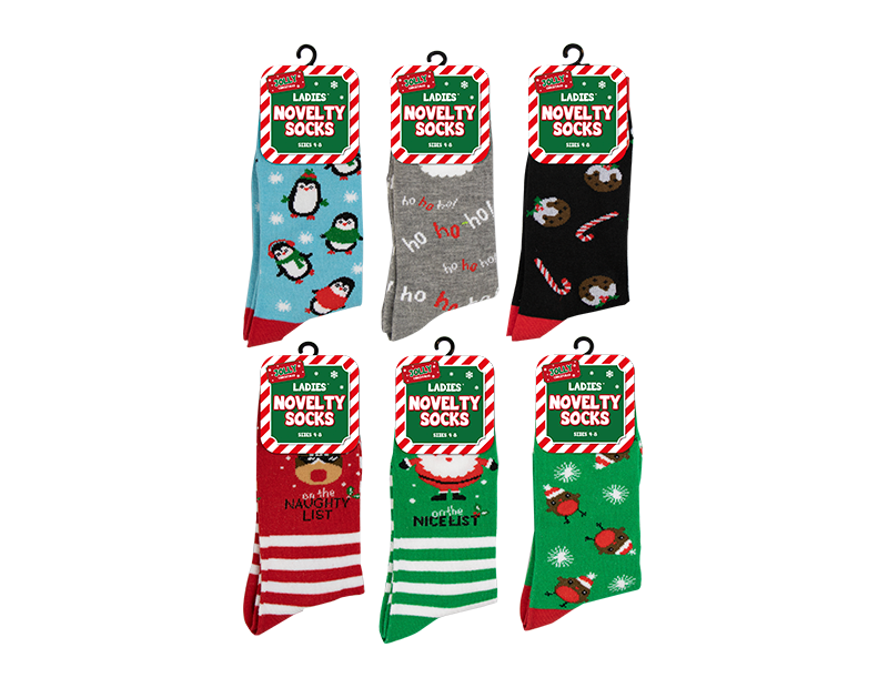 Wholesale Ladies Novelty Christmas Socks