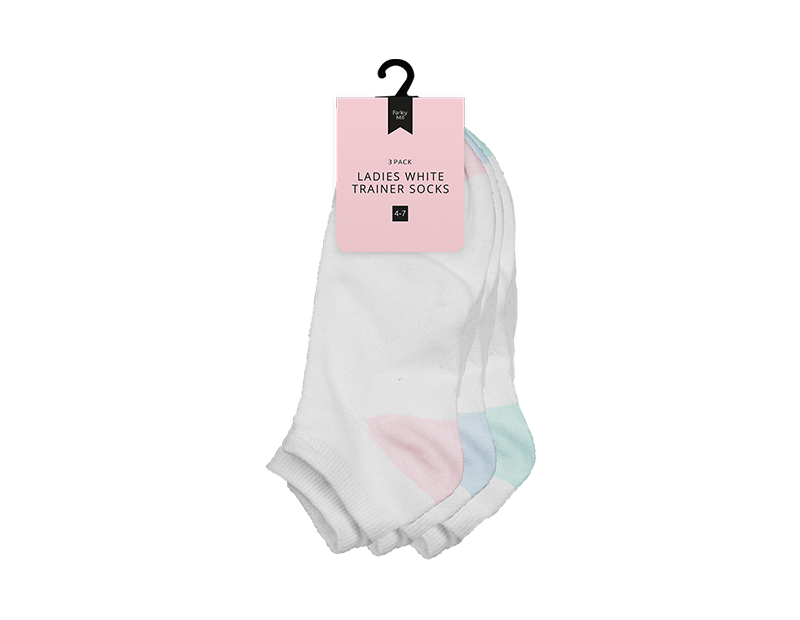 ladies white trainer socks