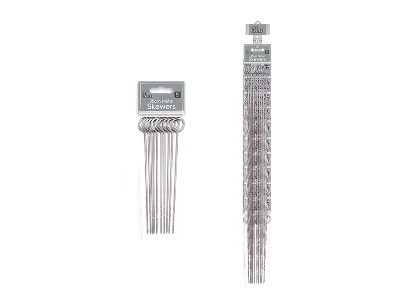 Wholesale Metal Skewers 10pk With Clip Strip