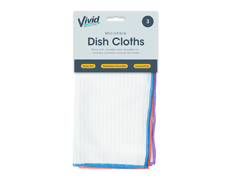 Microfibre Dish Cloths 2Pk