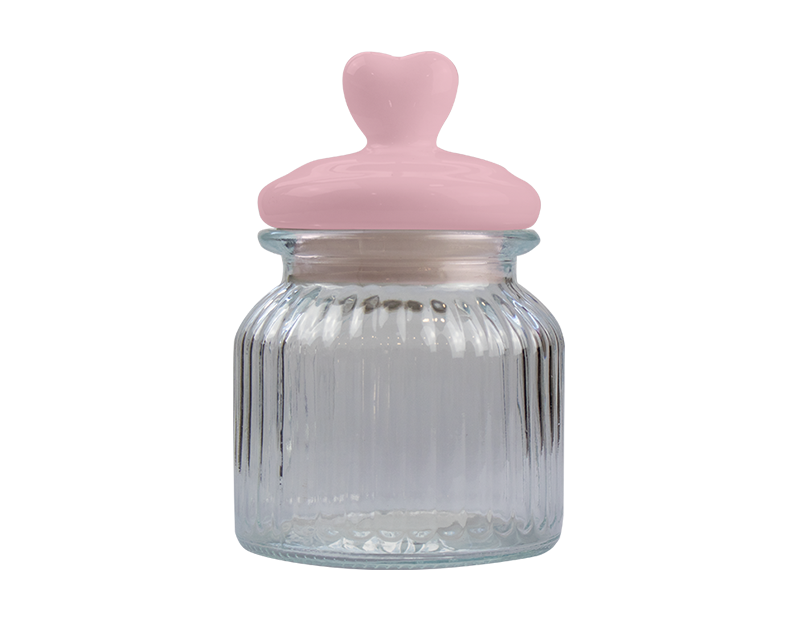 Mother's Day Heart Lid Glass Jar 670ML