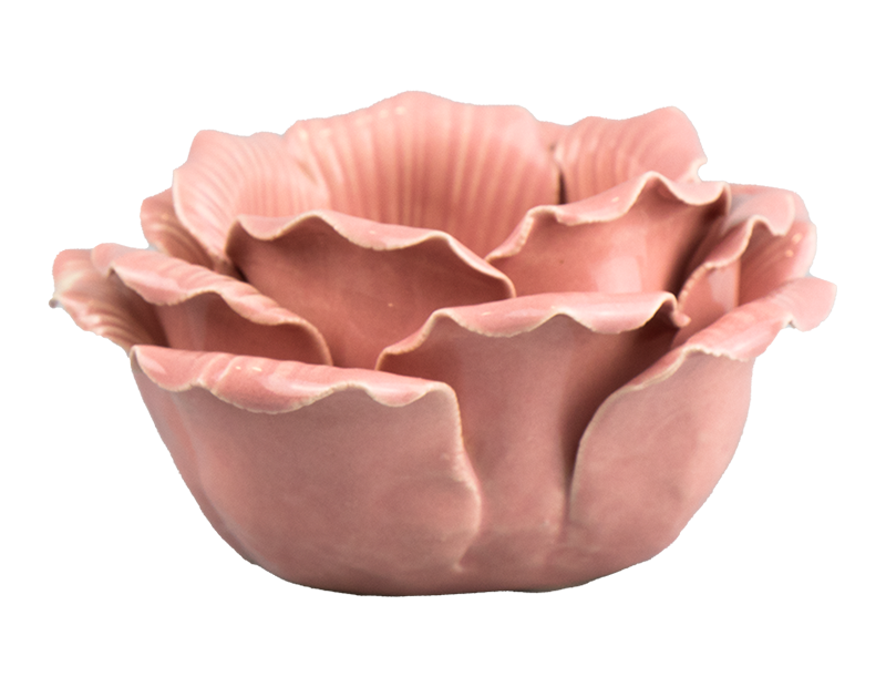 Mother's Day Ceramic Rose Tealight Holder 10cm